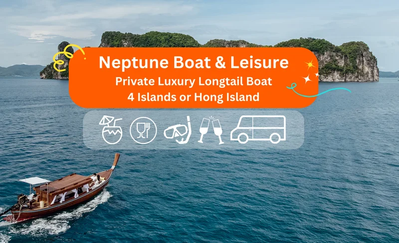 甲米私人豪華長尾船巡遊體驗（Neptune Boat & Leisure提供）