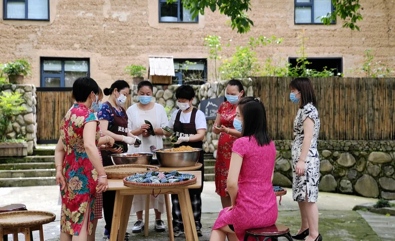 杭州天目山腳下品嚐田園美食