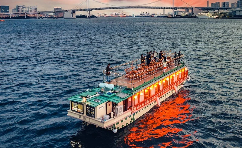 東京｜屋形船夜遊東京灣體驗｜附海鮮套餐