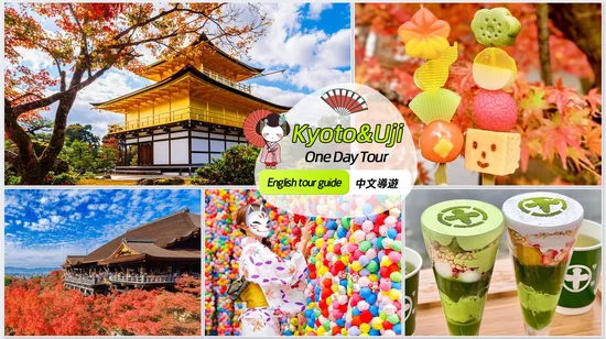 【京都&宇治一日遊】金閣寺&清水寺&平等院&宇治川&抹茶美食街&兔子神社&紫式部像（大阪或京都出發）