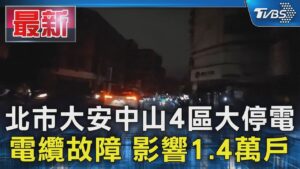 北市大安中山4區大停電 電纜故障 影響1.4萬戶｜TVBS新聞 @TVBSNEWS01