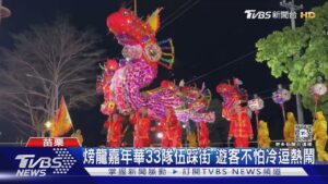 火旁龍嘉年華33隊伍踩街 遊客不怕冷逗熱鬧｜TVBS新聞 @tvbsn
