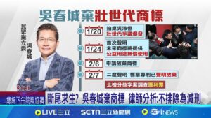 壯世代商標權2/6消滅 律師:顯示吳春城有實質掌控權 擠牙膏? 壯世代爭議爆發逾2週 吳春城才棄商標│記者 廖品鈞 周威志│新聞一把抓20250210│三立新聞台
