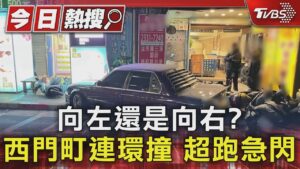 向左還是向右? 西門町連環撞 超跑急閃｜TVBS新聞 @TVBSNEWS01