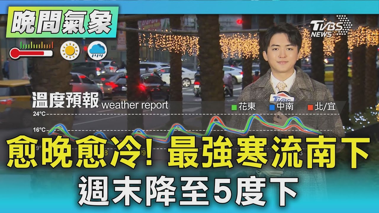 愈晚愈冷! 最強寒流南下 週末降至5度下｜氣象主播 吳軒彤｜TVBS氣象站｜TVBS新聞20250207 @TVBSNEWS01