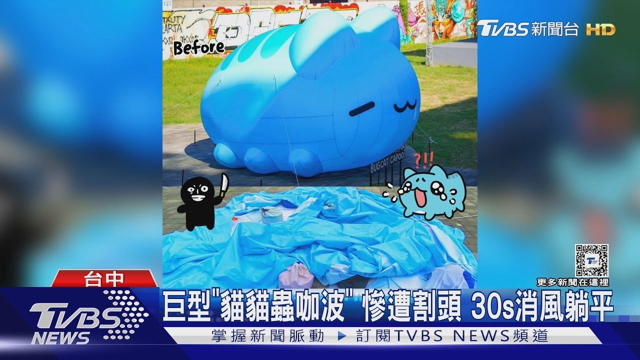 鼻要~貓貓蟲「咖波」遭割頭 30秒消風躺平 犯案影像曝｜TVBS新聞 @TVBSNEWS01