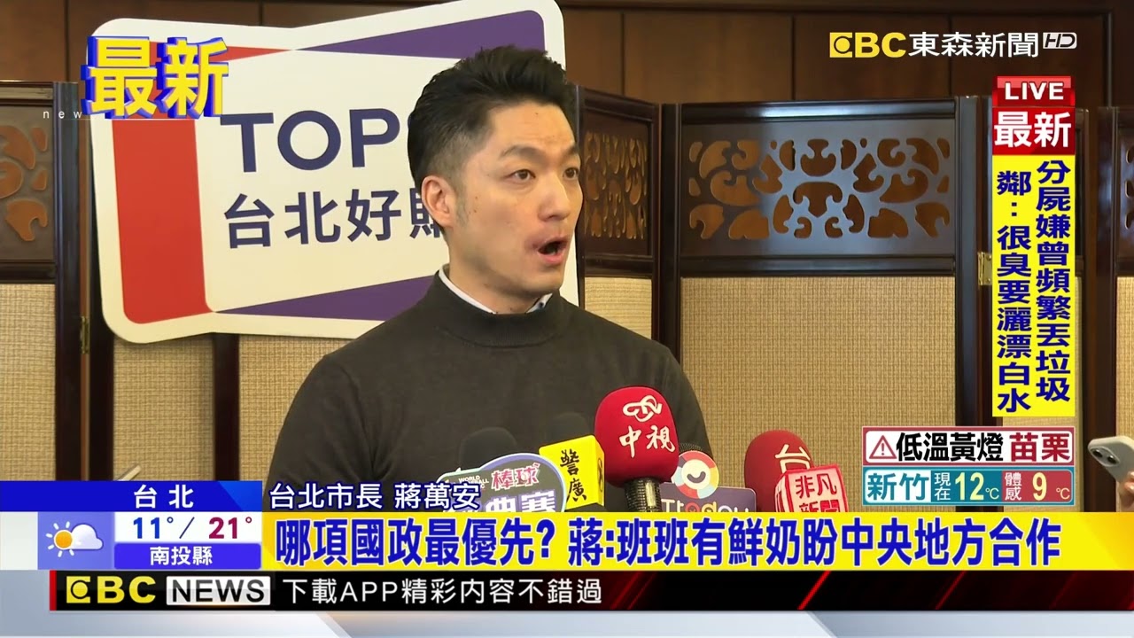 最新》賴總統邀五院長會商國政 蔣萬安：應以民生優先@newsebc