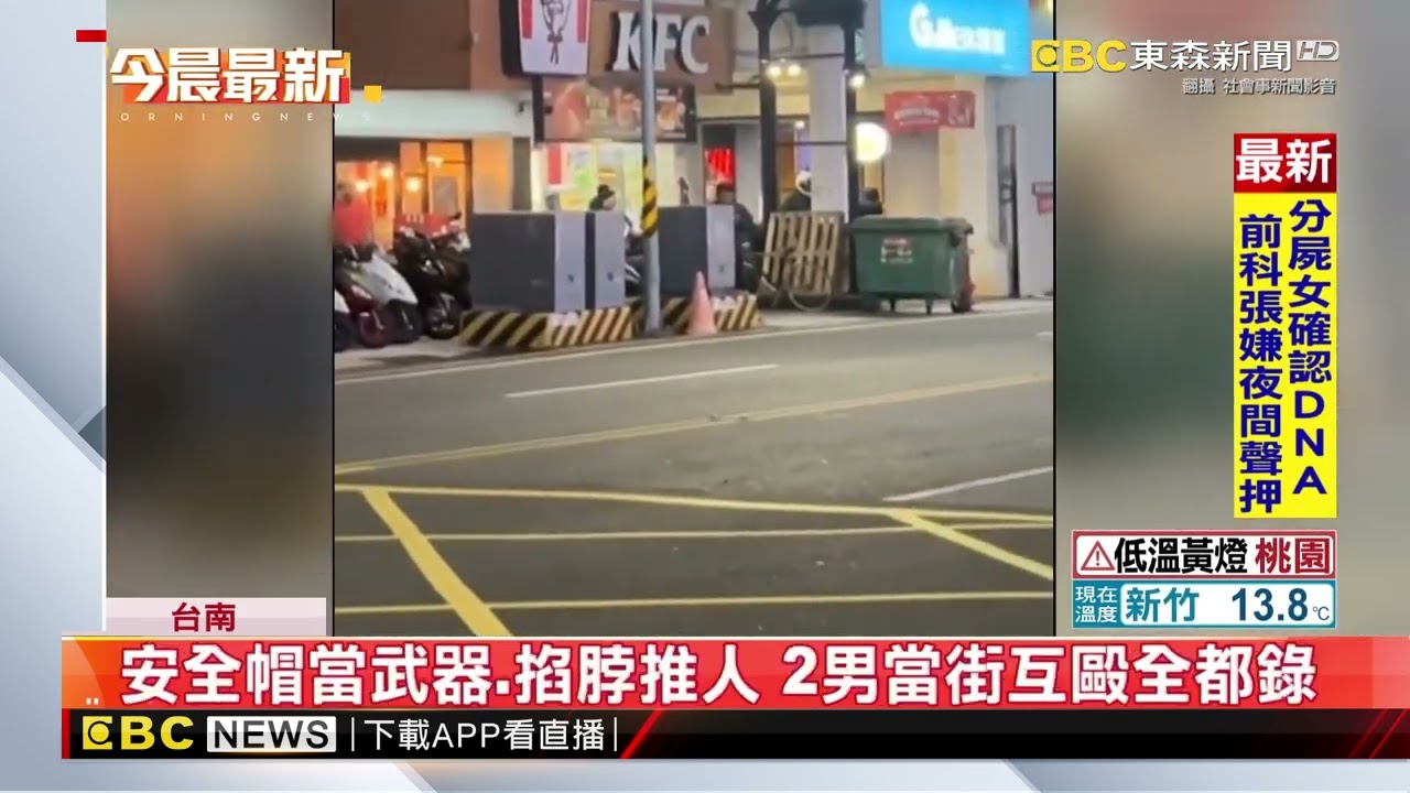 疑行車糾紛2男當街亂鬥 女友 保全勸架都無效@newsebc