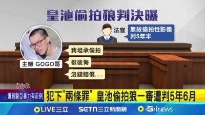 皇池偷拍案"GOGO哥"賣性影像 一審判5年6月 闖皇池偷拍牟利113萬 GOGO哥辯:我沒錢賠│記者 凌毓鈞 邱文言 │新聞一把抓20250326│三立新聞台