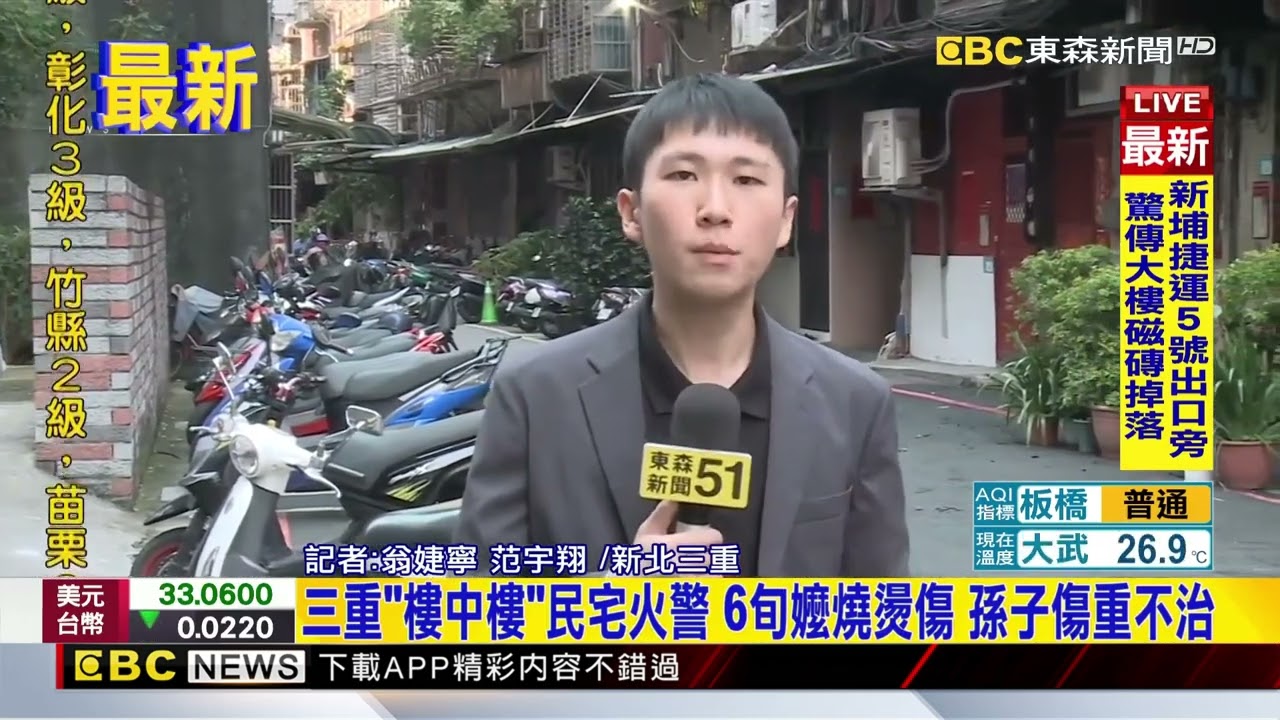 最新》三重「樓中樓」民宅火警 6旬嬤燒燙傷 孫子傷重不治@newsebc