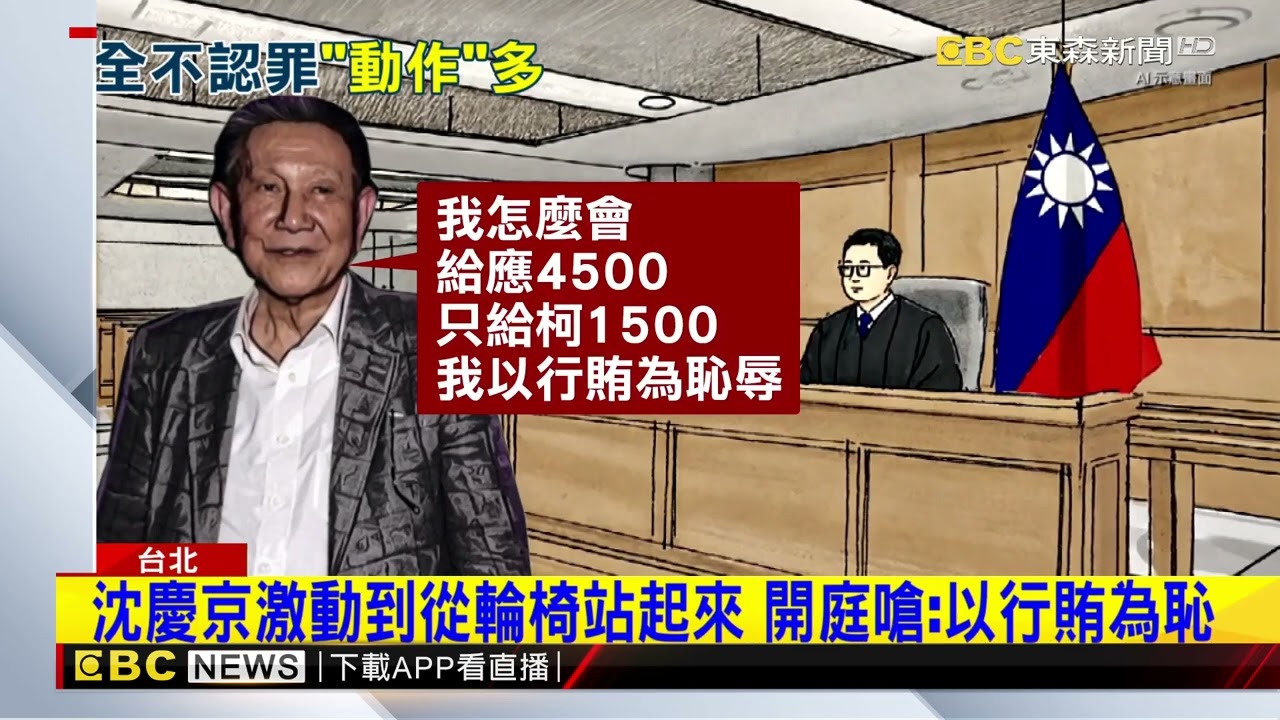 沈慶京不認罪拚交保 開庭氣到從輪椅站起來@newsebc