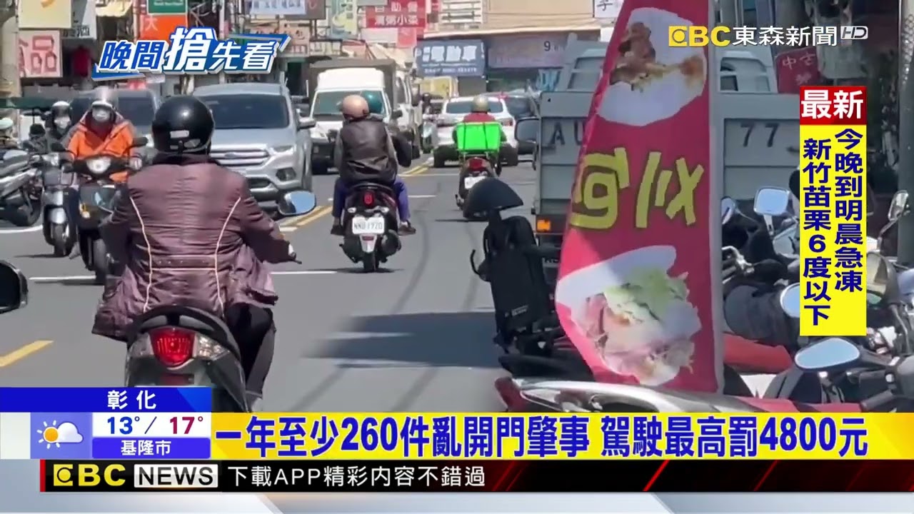 突然開車門害撞 女騎士噴飛10米險遭遊覽車輾@newsebc