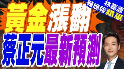 蔡正元預測:明年第一季可能會到3500美元?｜避險!紐約期金首次站上3000美元大關｜黃金漲翻 蔡正元最新預測【林嘉源辣晚報】精華版 @中天新聞CtiNews