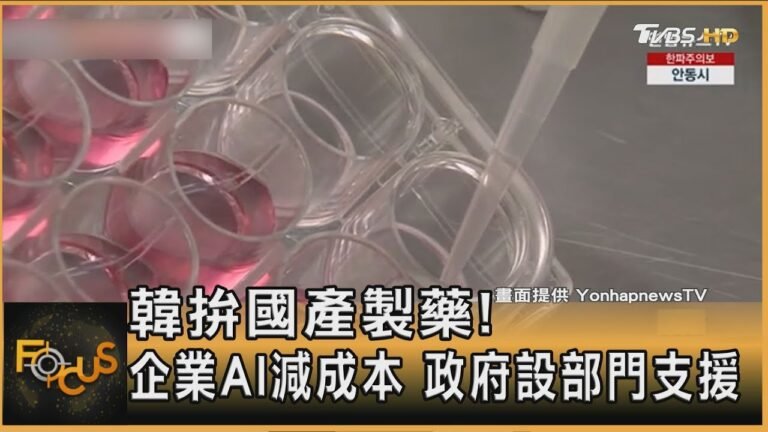韓拚國產製藥! 企業AI減成本 政府設部門支援|秦綾謙|FOCUS全球新聞20250211 @tvbsfocus hq720