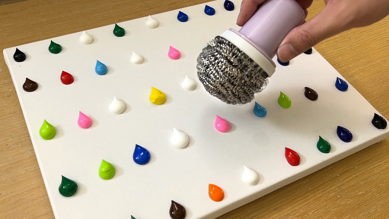 Iron scrubber painting technique / Painting / Paint a deep in the woods