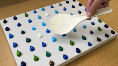 飯鏟畫 / 白鹿 / 簡易丙烯畫技法