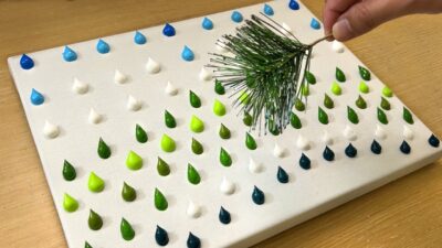 松針繪畫技巧/鄉村道路繪畫