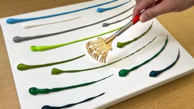 畫一片蒲公英田 / 壓克力畫技法 / 抓背器繪畫