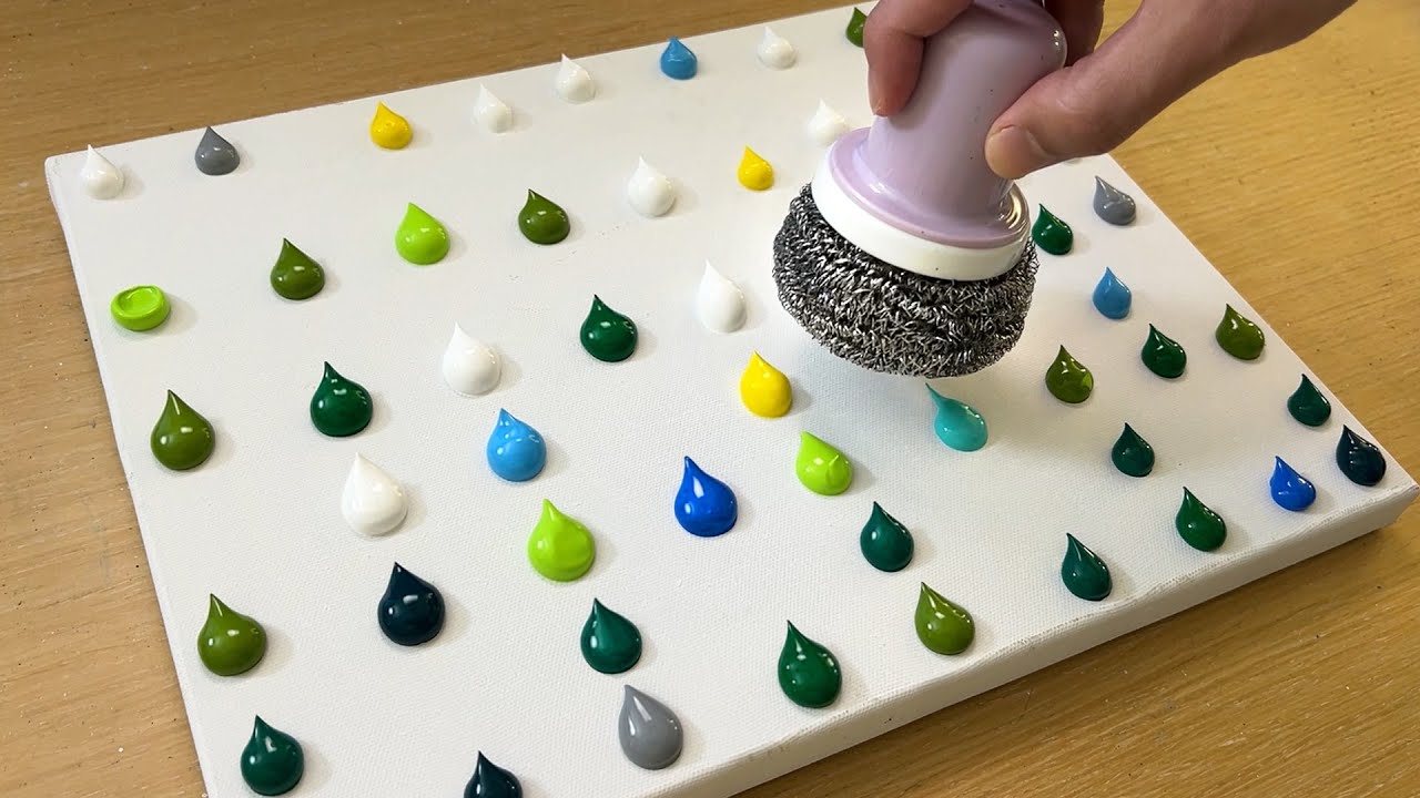 鐵刷繪畫技巧 / 壓克力畫 / 森林深處的繪畫