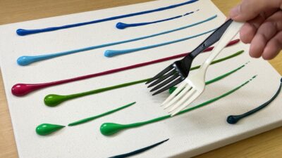 畫螢火蟲森林 / 簡易壓克力畫技巧