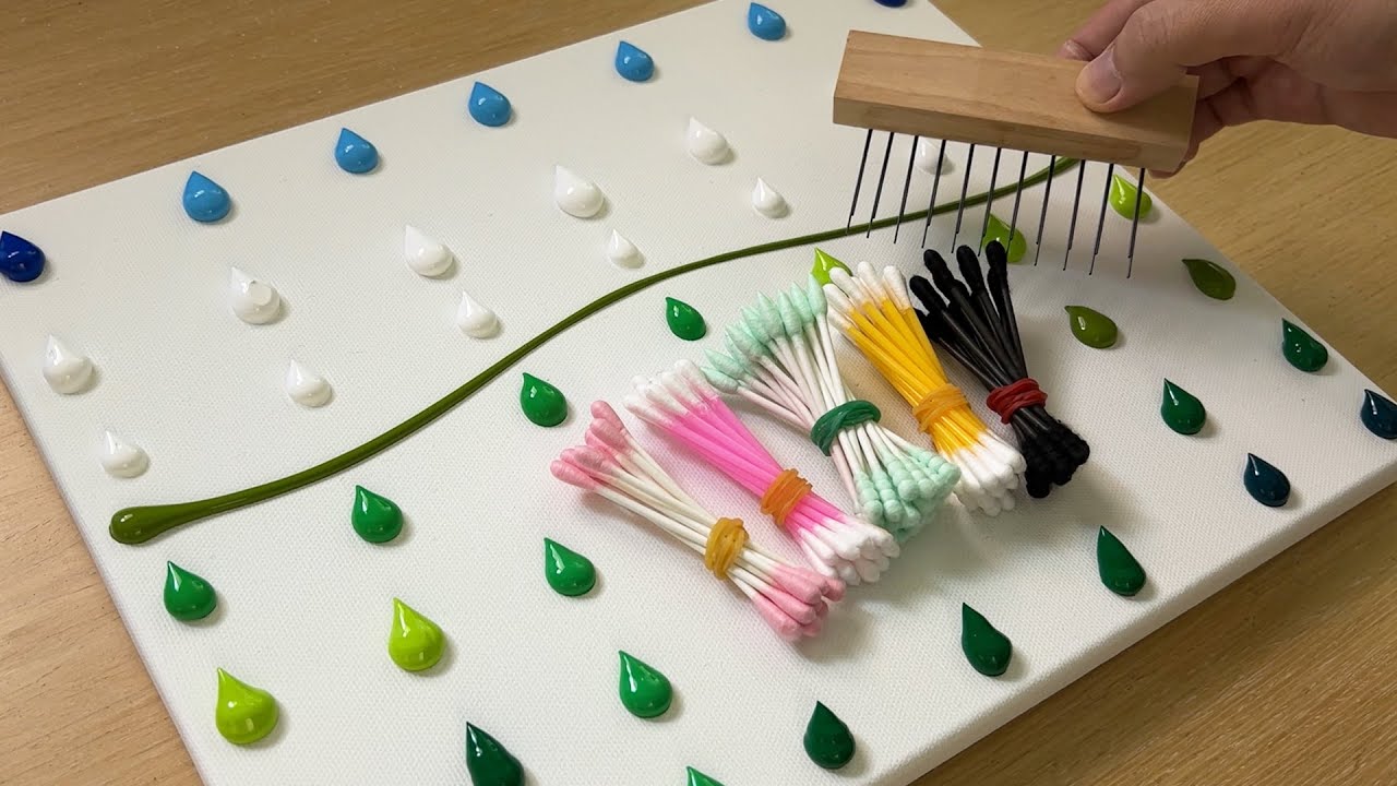 畫田野 / 壓克力畫技法 / 畫房子