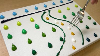 畫一條鄉間小路 / 壓克力畫 / 畫房子