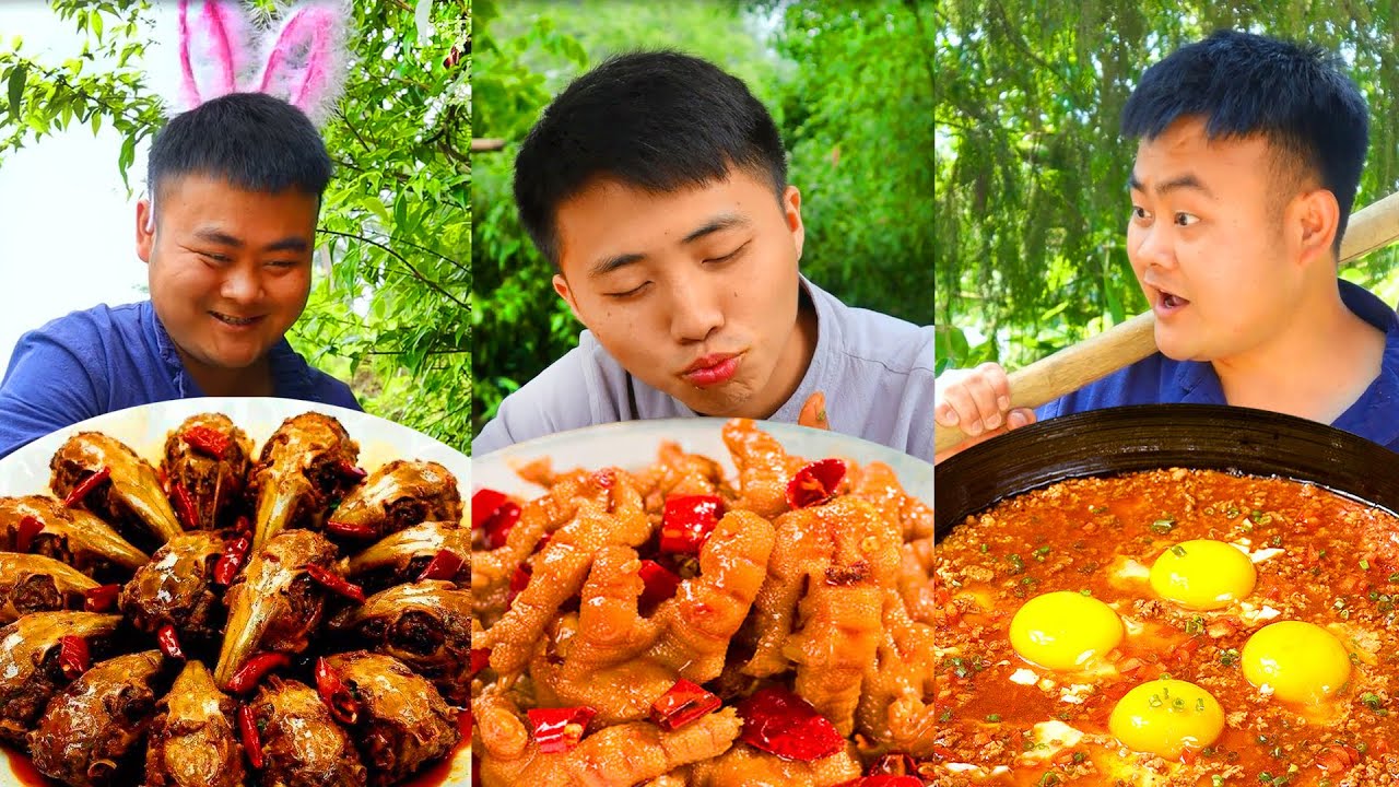 什麼，蘆薈也可以炒著吃？還有辣椒兔頭 | 鄉村食物吃辣挑戰 | 整蠱兄弟松松二毛 | TikTok搞笑影片