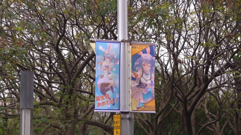 公園でぺこらの旗が大量!? So many Pekora flags in the park!? Σヽ(゚Д ゚; )ノ hq720