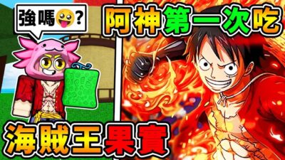 我第一次玩【BloxFruits】粉絲送我【S級惡魔果實】 ！從海賊Noob變【神級果實能力者】目標是成為海賊王XDD！新手阿神，能稱霸世界嗎！布洛克斯水果！全字幕