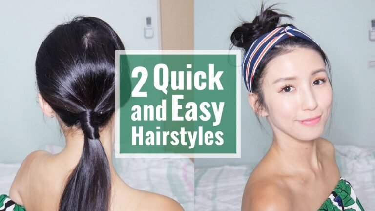 兩種快速出門髮型-丸子頭&低馬尾 2 Quick and Easy Hairstyles ♥ Nancy hq720