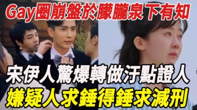 Gay圈崩盤，于朦胧泉下有知！宋伊人驚爆轉做汙點證人求減刑，嫌疑人求錘得錘，于媽媽：蒼天有眼！#于朦胧#宋伊人#麥兜娛樂